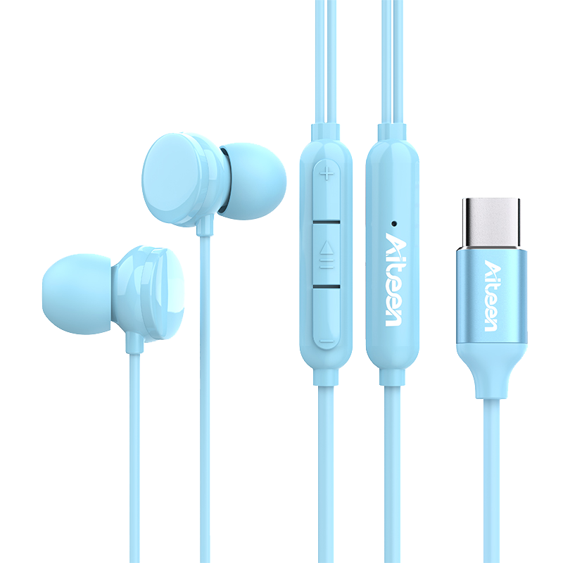 EN09C-LB Type-C Earphone Light Blue