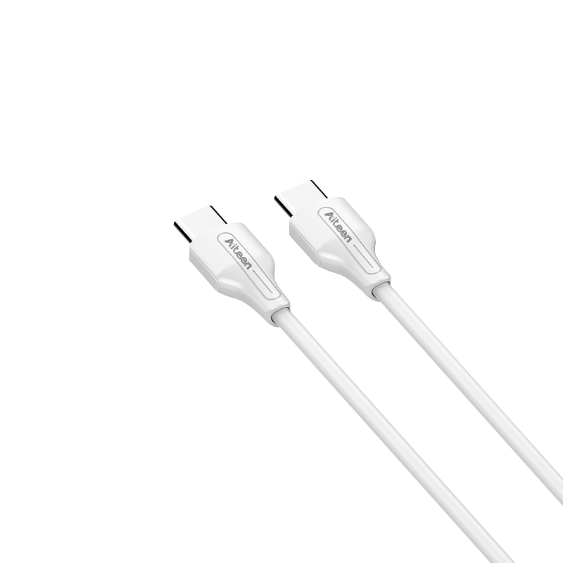 A02-CCW Type-C to Type-C Cable 2m 65W Support PD and QC fast charging White Color