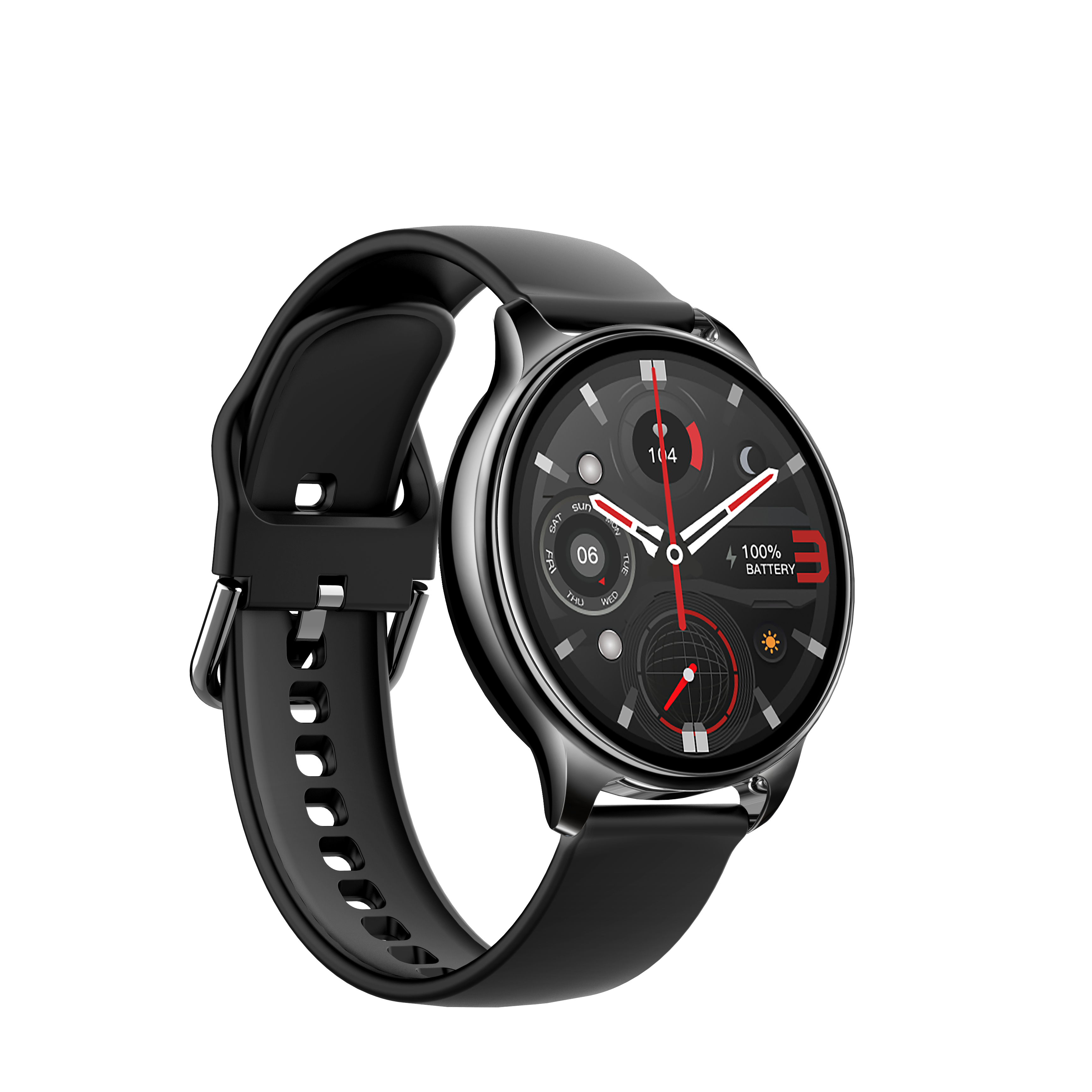 Ai-03B SmartWatch Black with black strap