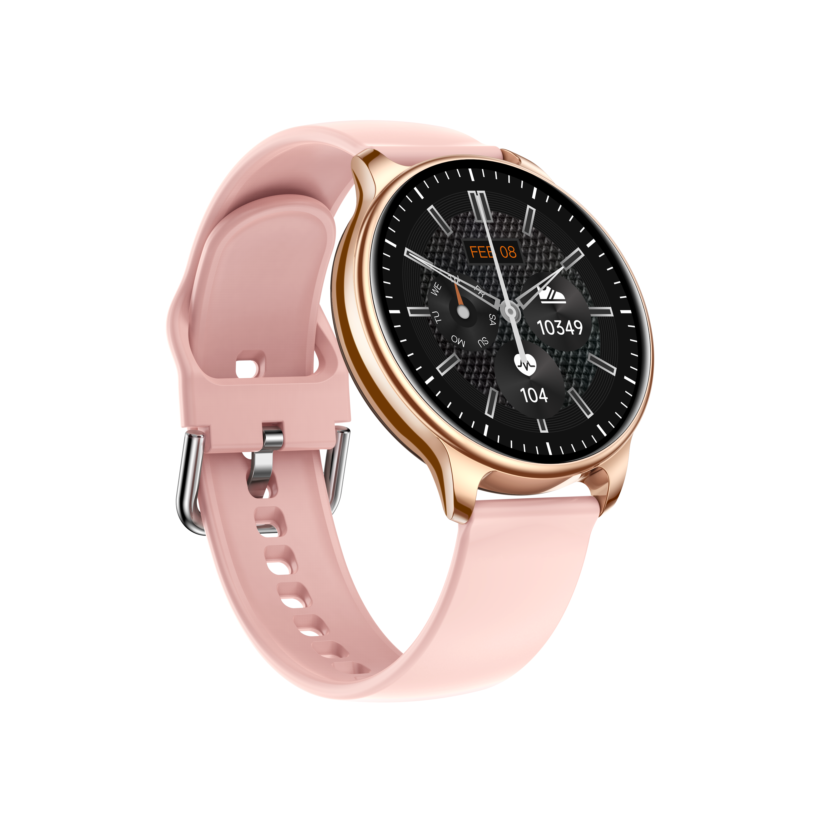 Ai-03G SmartWatch Gold with pink strap