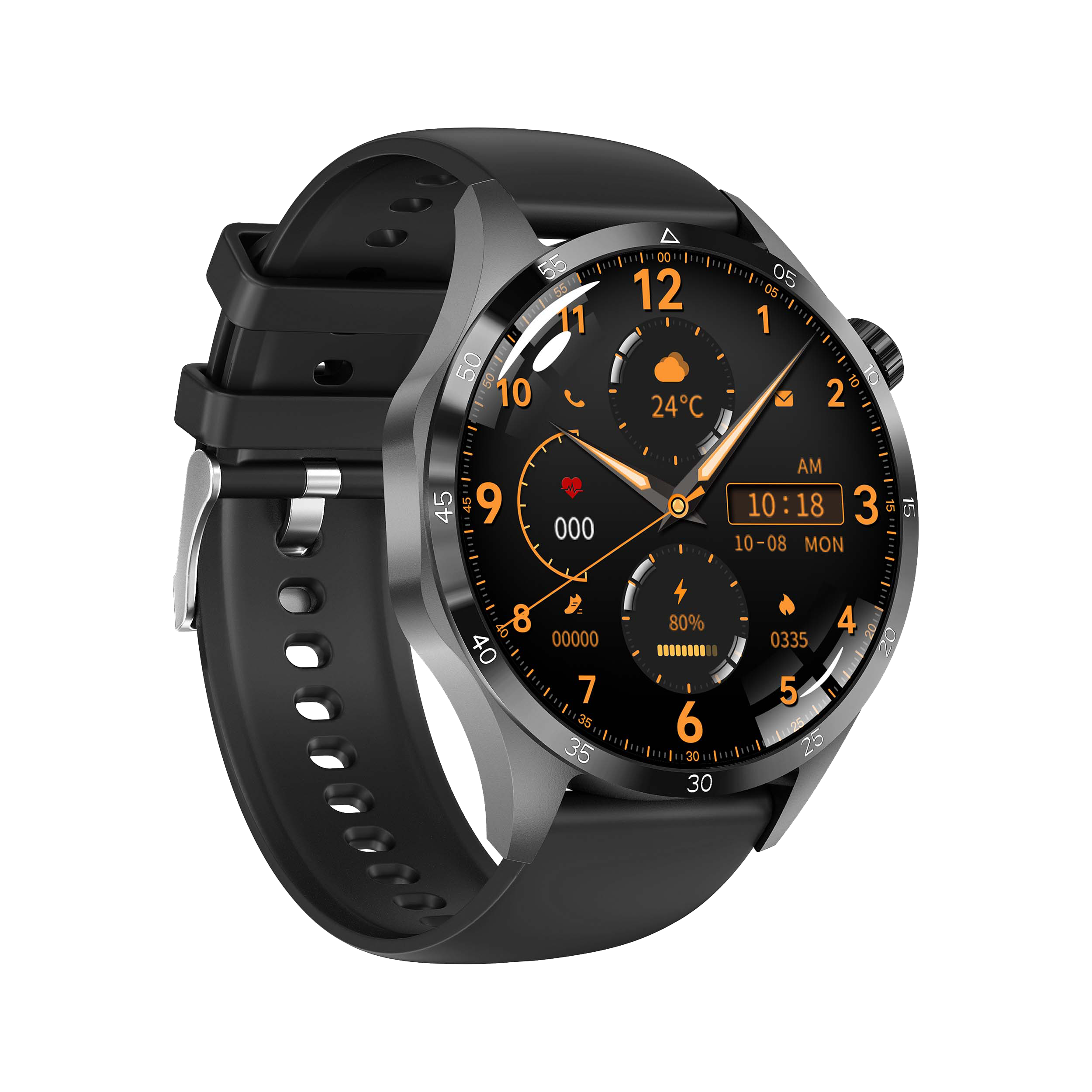 Ai-04B SmartWatch Black with black strap