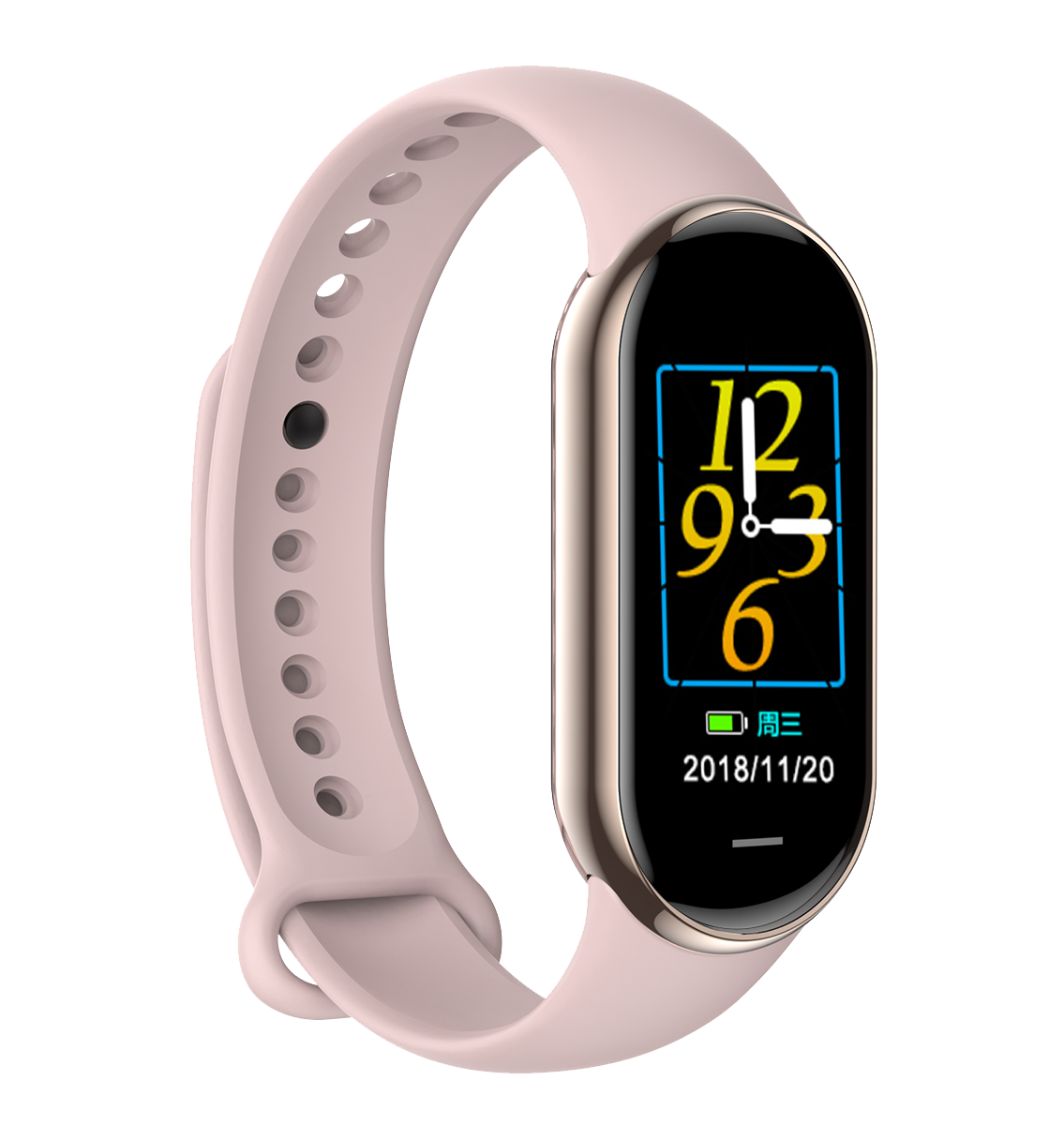 Ai-05G SmartWatch Gold with pink strap