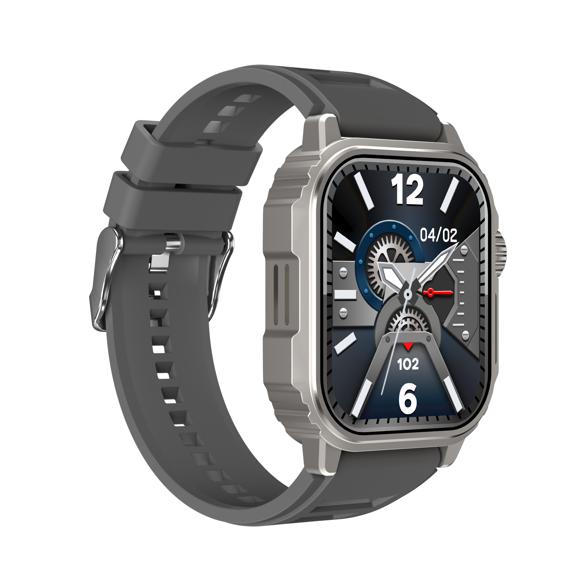 Ai-08S SmartWatch Silver with grey strap