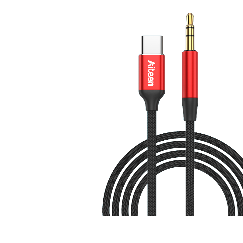 EN20C-R Cable Adapter Type-C to 3.5mm, 1m Red