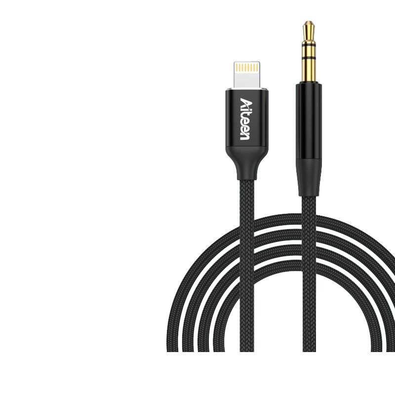 EN21L-B Cable Adapter Lightning  to 3.5mm, 2m Black
