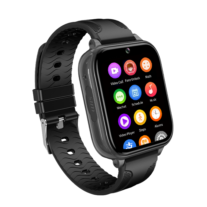 CR-02B Kids Smart Watch Android 8.1 GPS+WIFI Waterproof Black Color