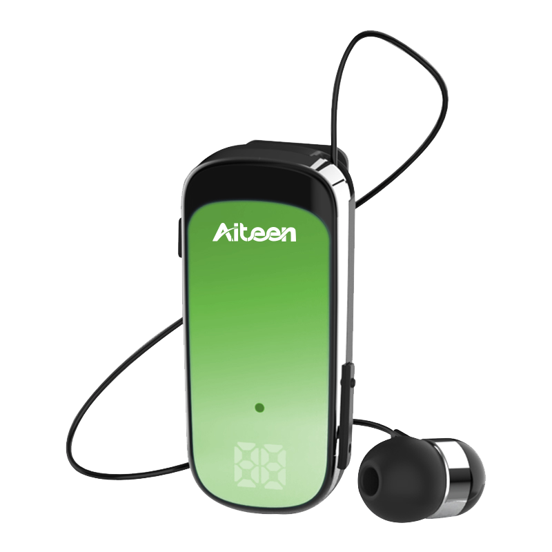 CLIP ON BLUETOOTH EARPHONE GREEN