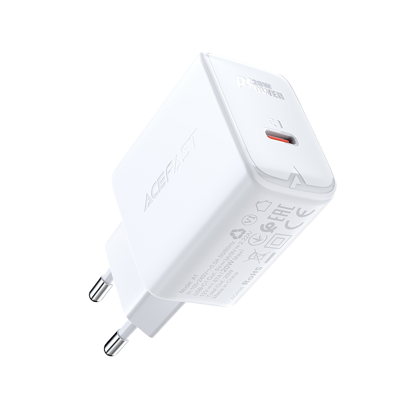 A1 PD20W Single USB-C Charger White