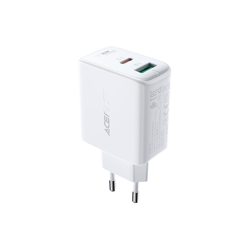 A5 PD32W(USB-C+USB-A) Dual Port Charger White