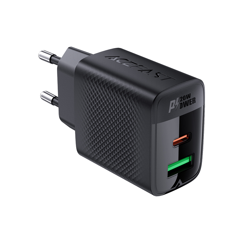 A78 PD20W GaN (USB-A+USB-C) Charger (EU) Black