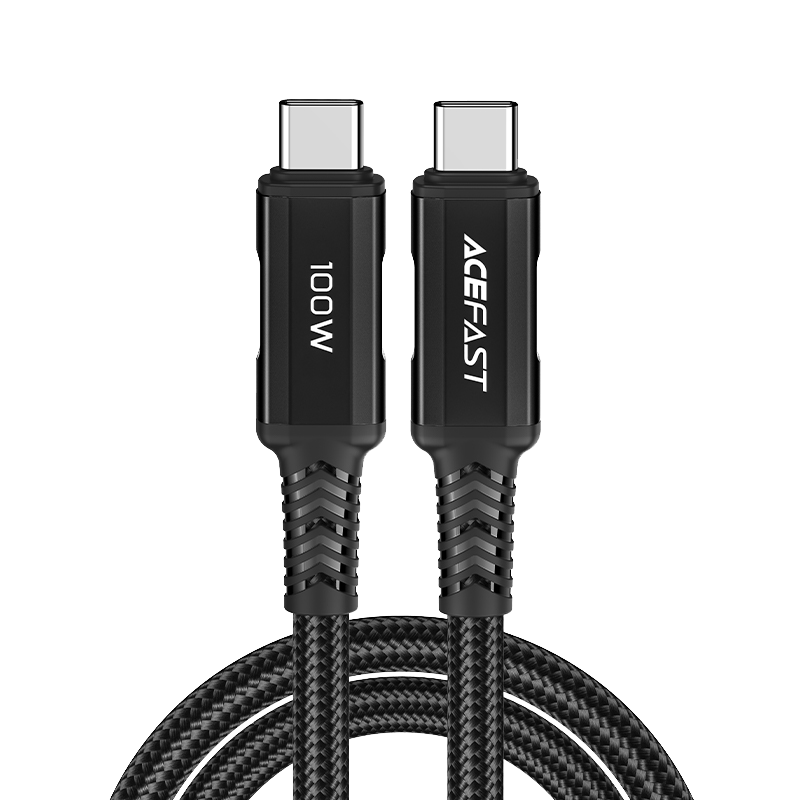 C4-03 USB-C to USB-C 100W Aluminum Alloy Charging Data Cable Black